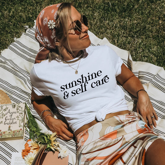 sunshine and self care t-shirt